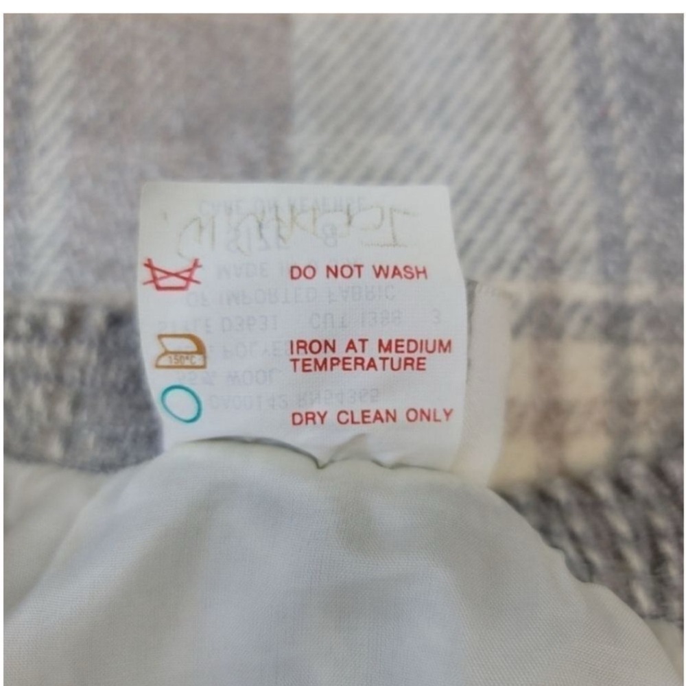 Vintage Plaid Wool Blend A-Line Skirt - Picture 6 of 8